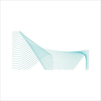 Abstract wave line shape element vector