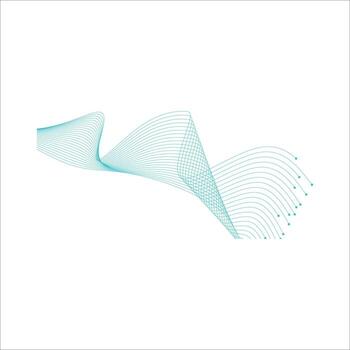 Abstract wave line shape element vector