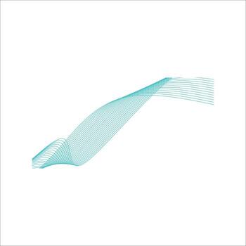 Abstract wave line shape element vector
