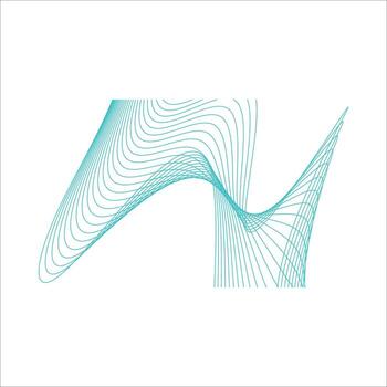 Abstract wave line shape element vector
