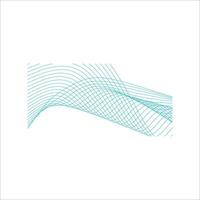 Abstract wave line shape element vector