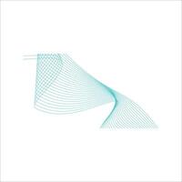 Abstract wave line shape element vector