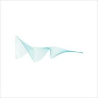 Abstract wave line shape element vector