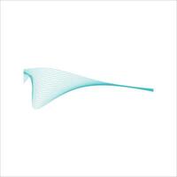 Abstract wave line shape element vector