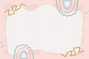 Cute flat rainbow shape element background template vector