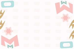 Cute doodle shape element background template vector