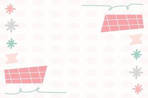 Cute doodle shape element background template vector