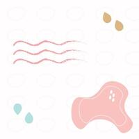 Cute doodle shape element background template vector