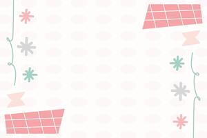 Cute doodle shape element background template vector