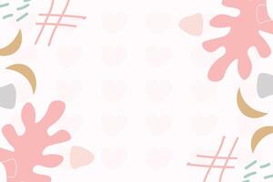 Cute doodle shape element background template vector