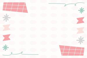 Cute doodle shape element background template vector