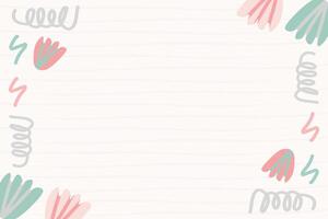 Cute doodle shape element background template vector