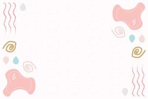 Cute doodle shape element background template vector