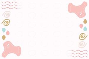 Cute doodle shape element background template vector
