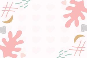 Cute doodle shape element background template vector