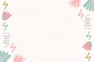 Cute doodle shape element background template vector