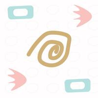Cute doodle shape element background template vector