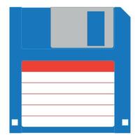 Floppy disk - color illustration of floppy diskette, isolated on white background vector