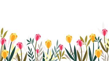 Abstract background flower design floral border frame vector