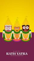 Jagannath Rath Yatra Social Media Poster, Banner, Web Banner , Print Design vector