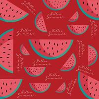 Pattern watermelon background vector