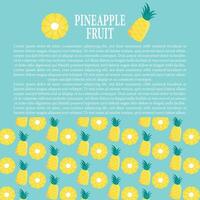 Pineapple template background vector
