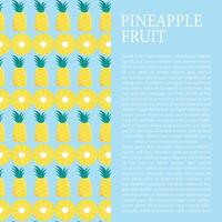Pineapple template background vector