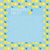 Pineapple template background vector