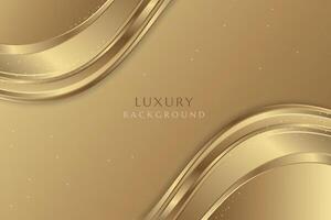 Realistic gold luxury abstract background. Elegant gradient luxury golden backdrop vector
