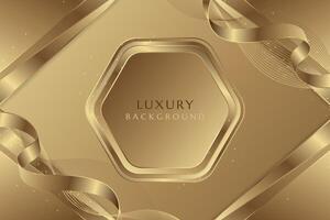 Realistic gold luxury abstract background. Elegant gradient luxury golden backdrop vector