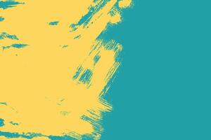 Grunge texture background. Abstract yellow brush stroke texture on blue background. vector