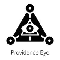 Check out this glyph icon of providence eye vector