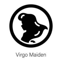 A well-designed glyph icon of virgo maiden vector