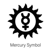 Check out glyph icon of mercury symbol vector