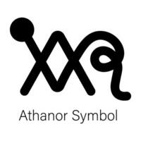 Download solid icon of athanor symbol vector