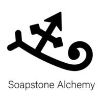 Visually appealing solid icon of soapstone alchemy vector