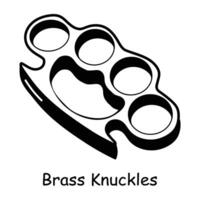A hand drawn icon of combat knife vector