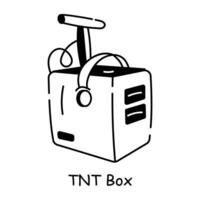 Here is a doodle icon of tnt box vector