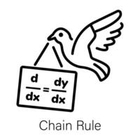 A captivating line icon of chain rule equation vector