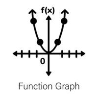 A handy outline icon of function graph vector