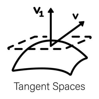 Check this line icon of tangent spaces vector