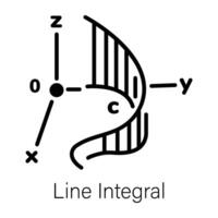 Heres a linear icon of line integral vector
