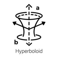 Hyperboloid line icon is up for premium use vector