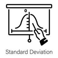 Get this outline icon of standard deviation vector
