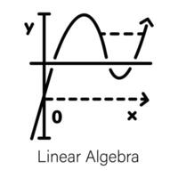Check out this linear icon of linear algebra vector