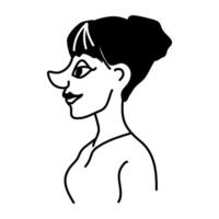Ugly cartoon character of half bald man vector