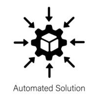 Trendy solid icon of automated solution vector