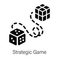 Get this solid icon of strategic game vector