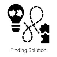 Here is a solid icon of finding solution vector