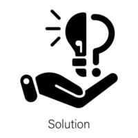 Here is a glyph icon of solution vector